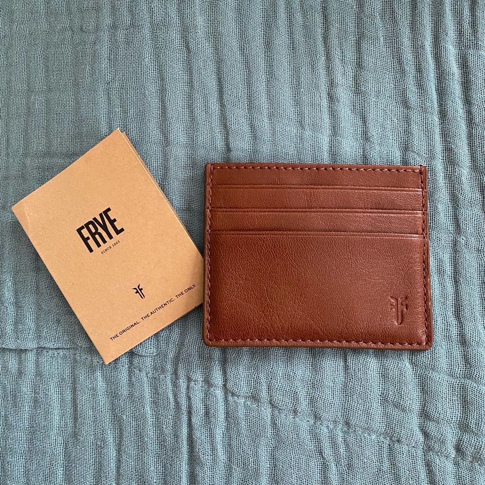 Frye Card Case. Cognac. New